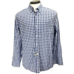 LL Bean Men’s Button-Down Shirt L-Reg Slightly Fitted Long Sleeve Stretch Check